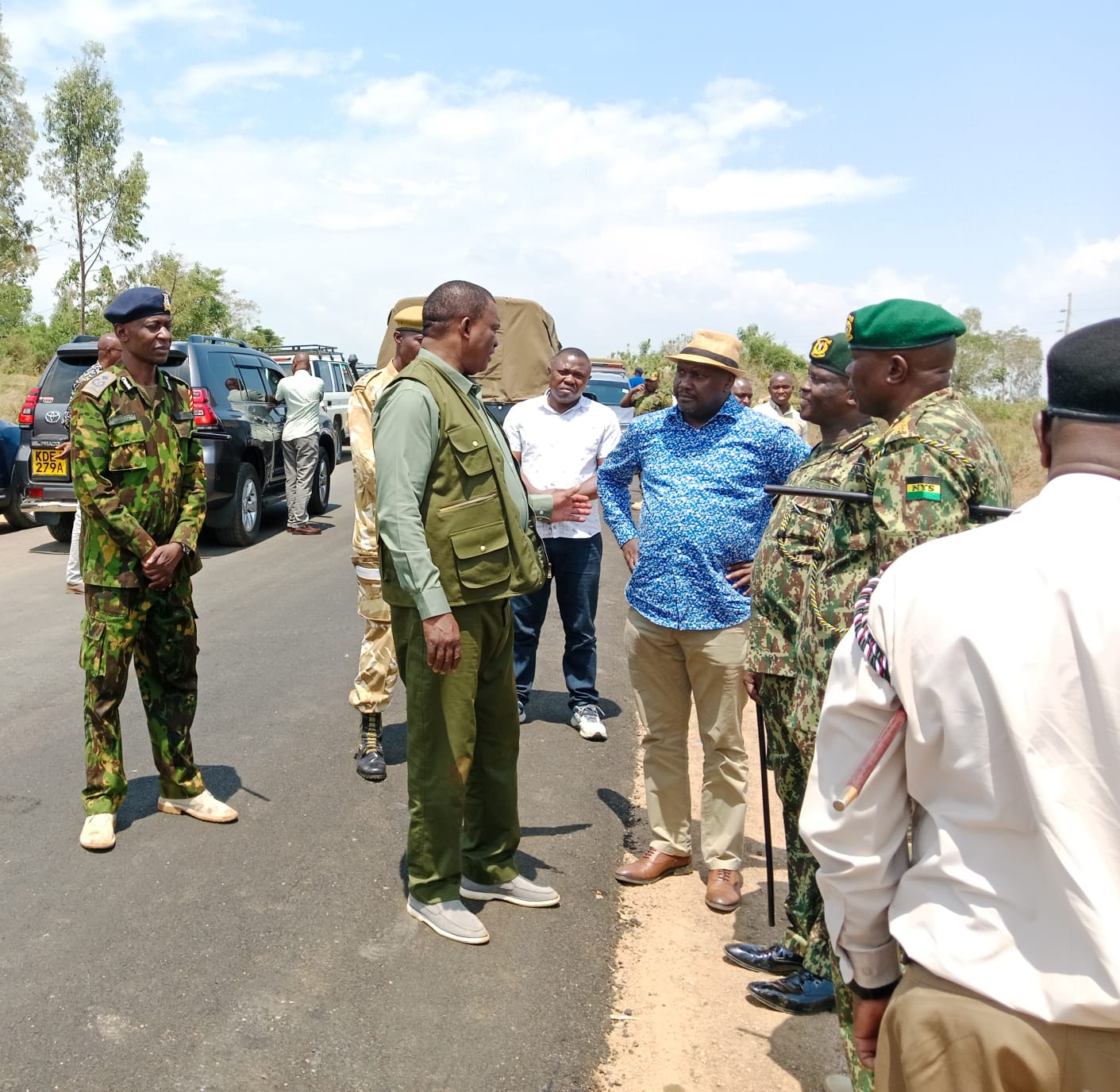 CS inspects progress of Seme Road construction by NYS