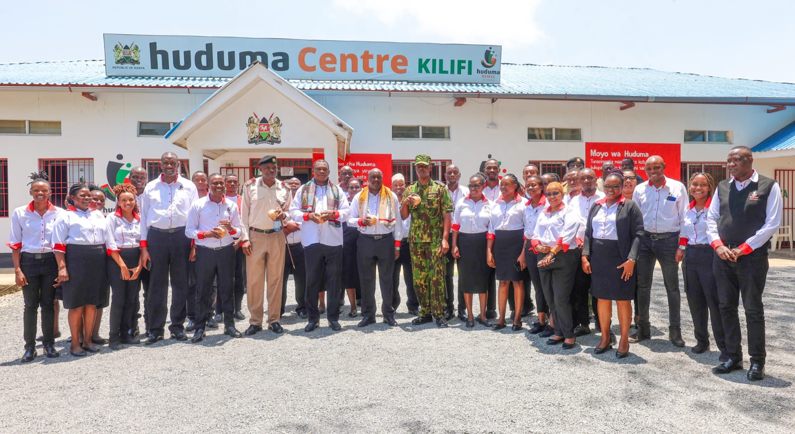 CS in Group Photo with Kilifi Huduma Centre Staff