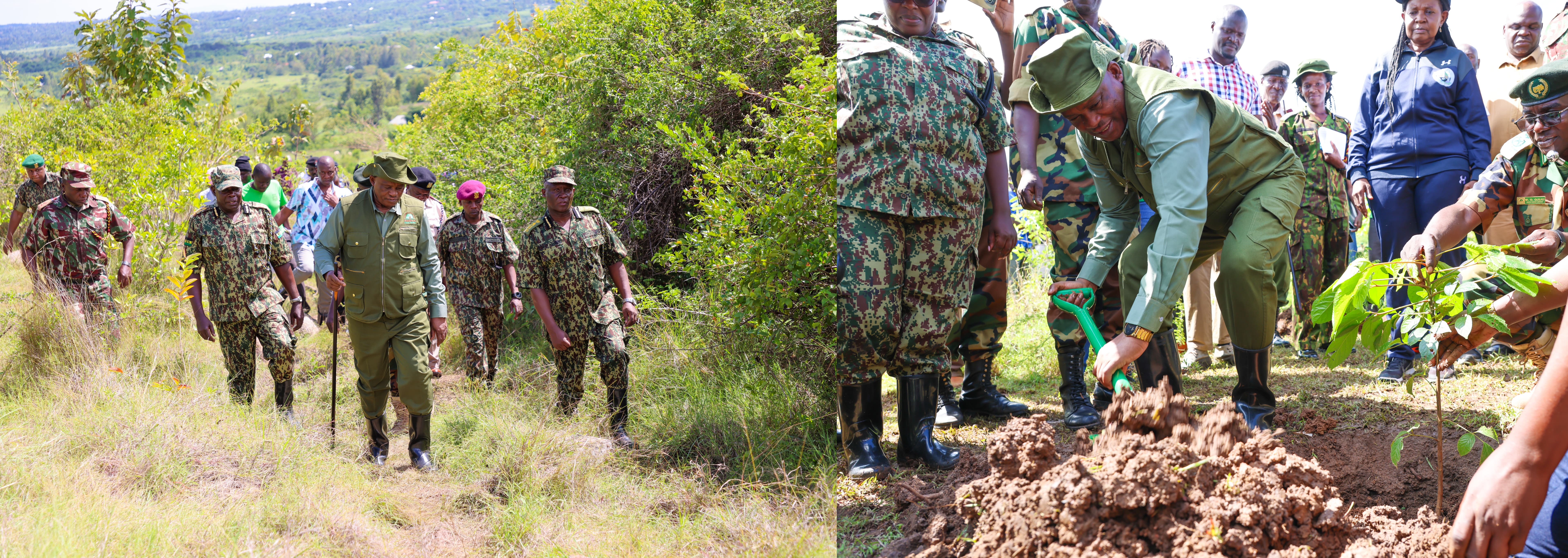 Hon Muturi at Got Abiero Forest Siaya County for tree planting intiative