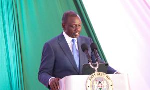 CS for Public Service and Human Capital Development Justin Muturi joined President William Ruto at the official launch of the Strategic Framework for the National Police Service, Kenya Prisons Service, and National Youth Service held at the Kenya School of Government, Lower Kabete