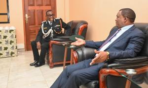 CS for Public Service and Human Capital Development Justin Muturi joined President William Ruto at the official launch of the Strategic Framework for the National Police Service, Kenya Prisons Service, and National Youth Service held at the Kenya School of Government, Lower Kabete