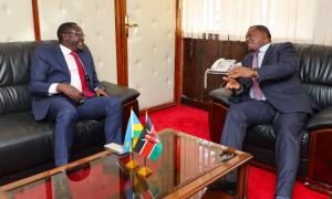 Rwanda's High Commissioner To Kenya Mr. Martin Ngoga Paid A Courtesy Call To Cabinet Secretary Hon J. B Muturi