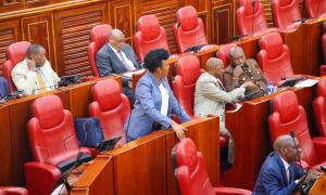 CS Hon. Justin Muturi appeared before the Senate to respond to a question by Tana River County Senator Hon. Danson Mungatana on the State of Hola Huduma Centre.