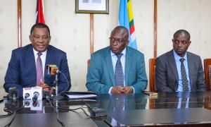 Cabinet Secretary for Public Service and Human Capital Development Hon. Justin in joint  Press briefing  with Kenya Union Of Civil Servants on CBA