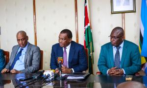 Cabinet Secretary for Public Service and Human Capital Development Hon. Justin in joint  Press briefing  with Kenya Union Of Civil Servants on CBA