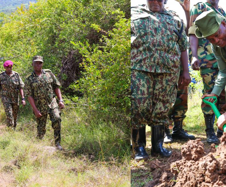 Hon Muturi at Got Abiero Forest Siaya County for tree planting intiative