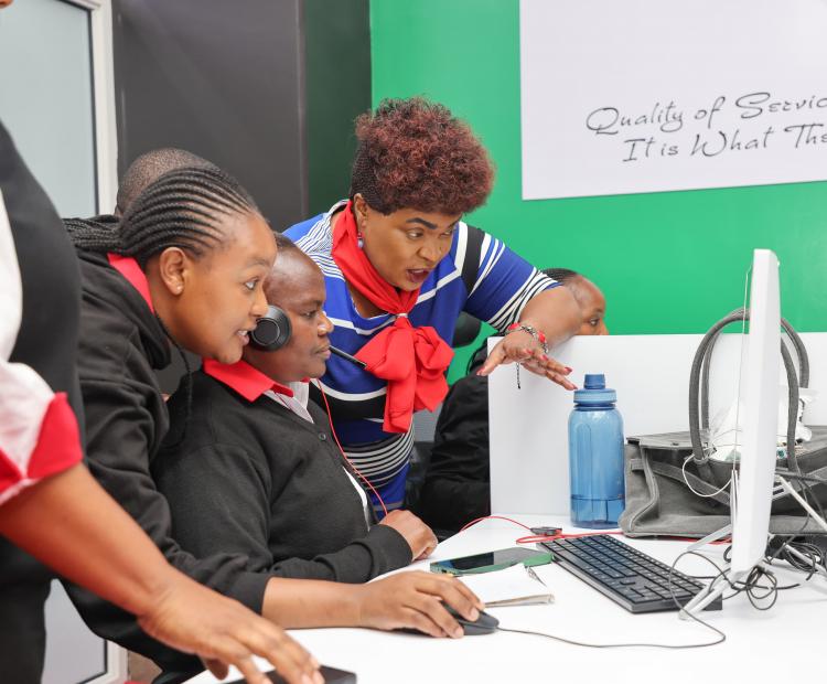 PS Imbunya Visits Huduma Contact and Tele-Counselling Centre