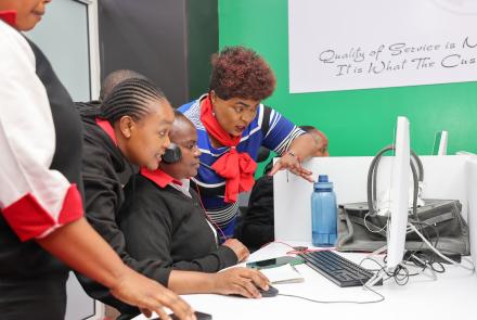 PS Imbunya Visits Huduma Contact and Tele-Counselling Centre